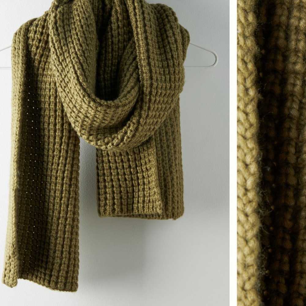 Cozy Green Knit Scarf